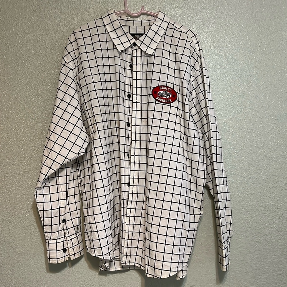 Gently used Harley-Davidson button down mens shirt, xxl